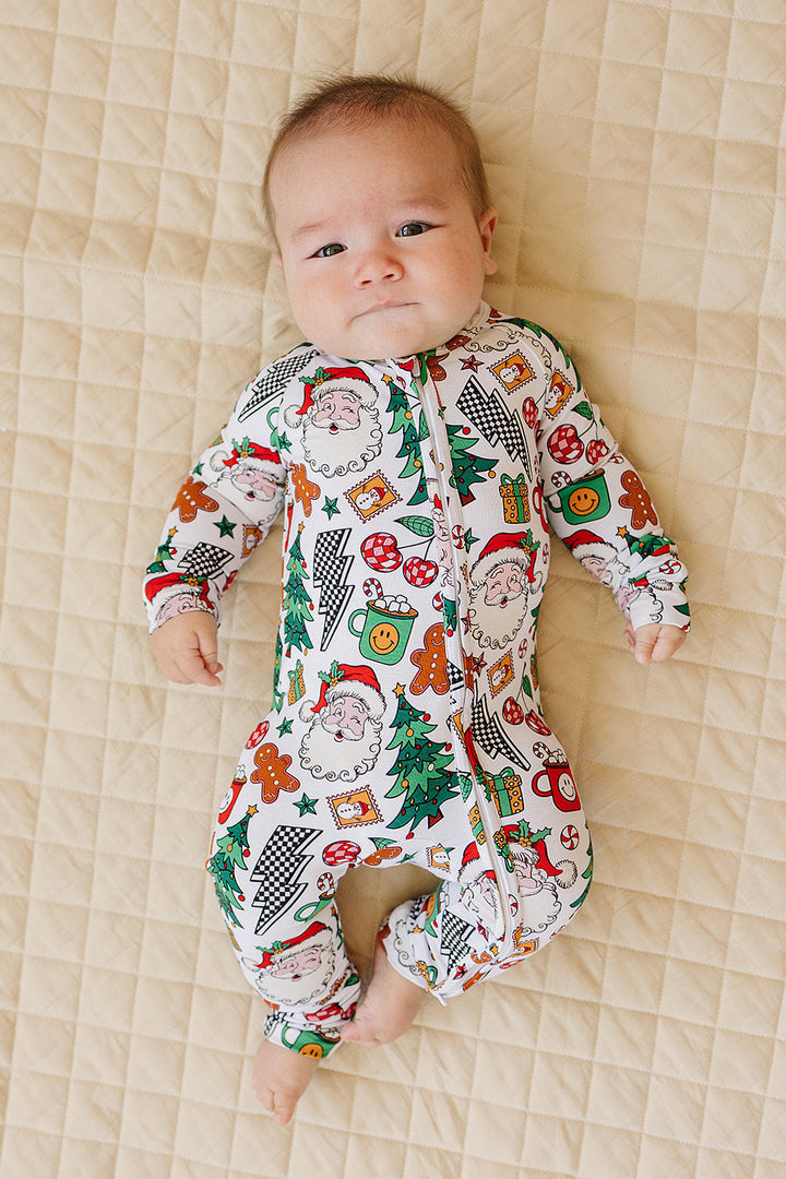 Bamboo Zip Romper | Christmas Vibes