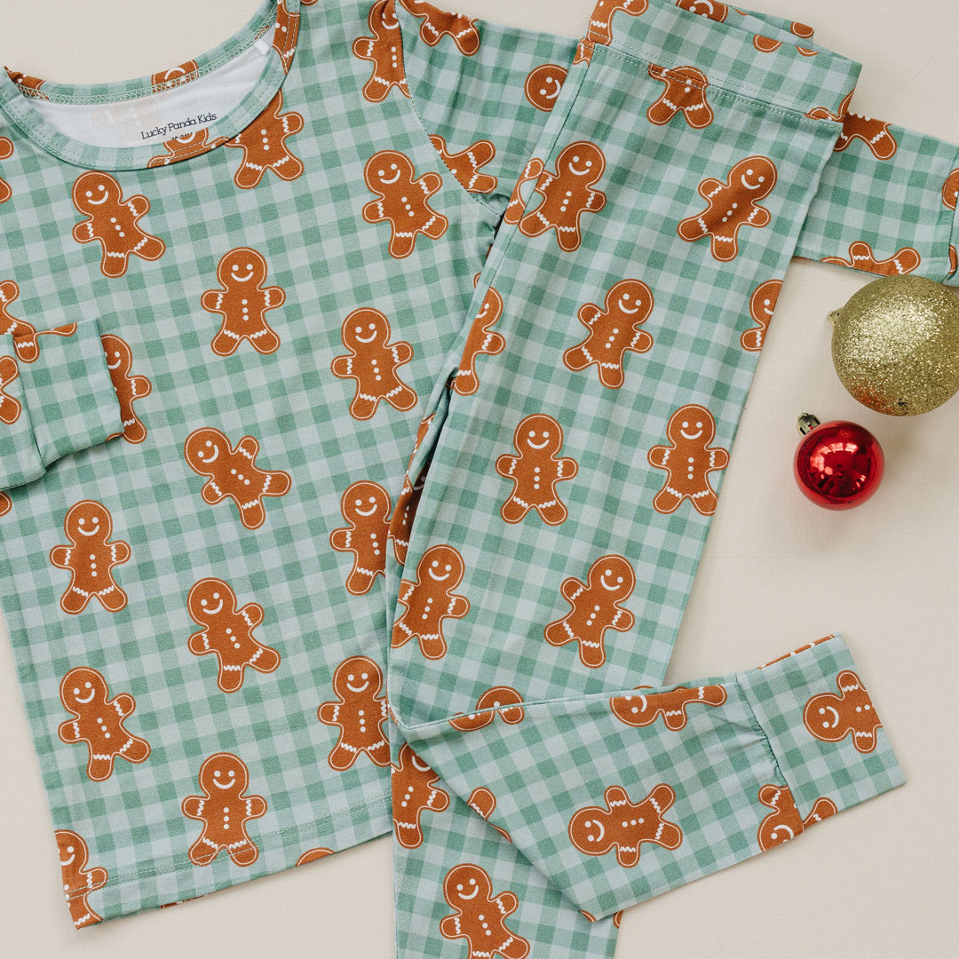 Bamboo Two Piece Set | Gingerbread Gingham