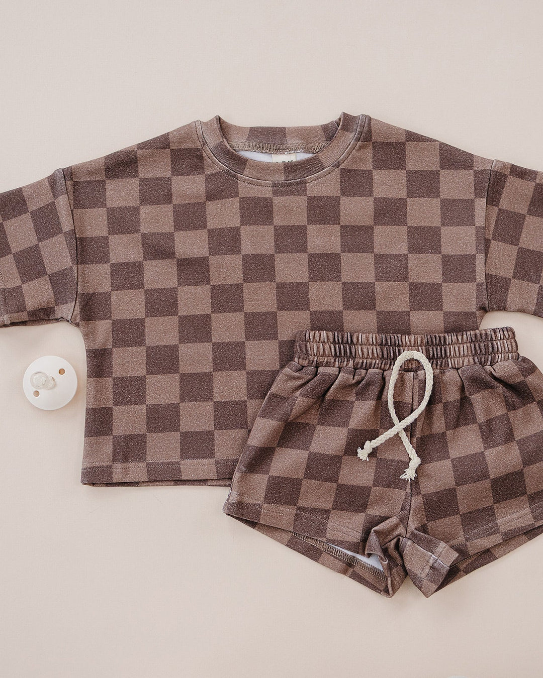 Shorts Set | Espresso Checkered