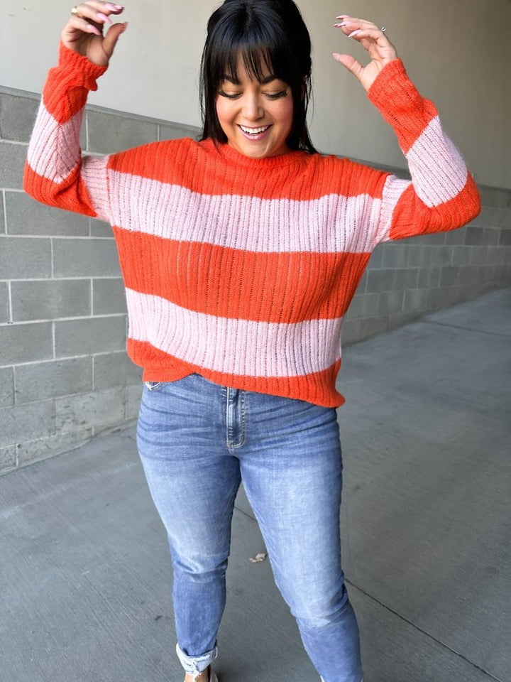 Zoe Striped Sweater - Mindy Mae's Marketcomfy cute hoodies