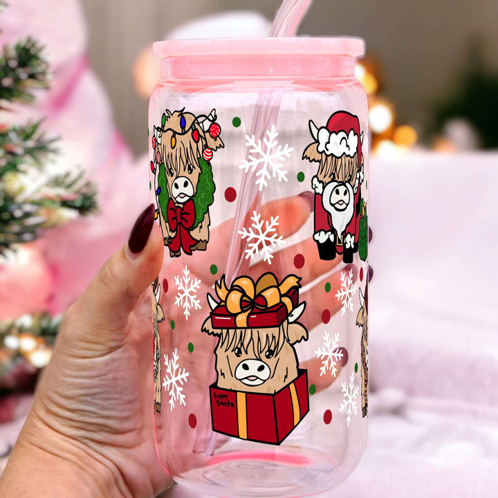 Highland Holiday Christmas Cup Lid & Straw