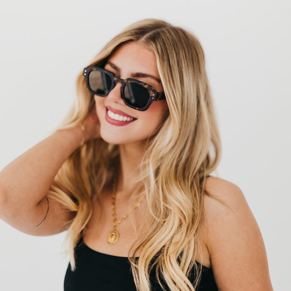 Blocky Square Retro Sunglasses