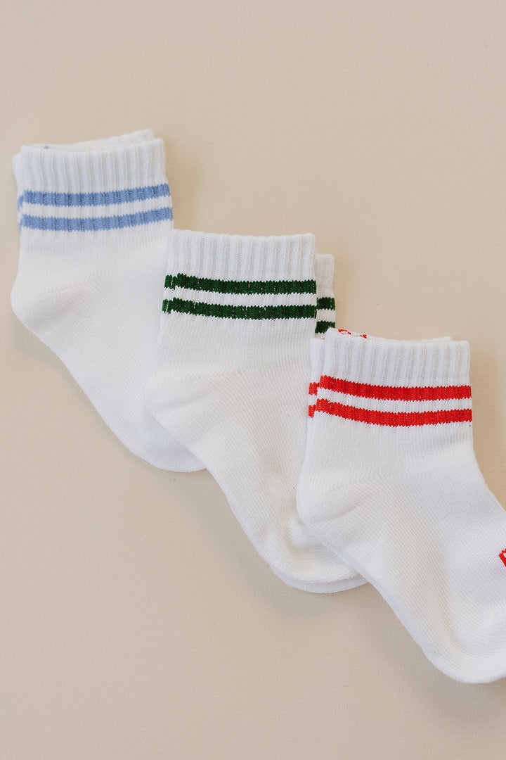 Crew Socks Striped 3 Pack