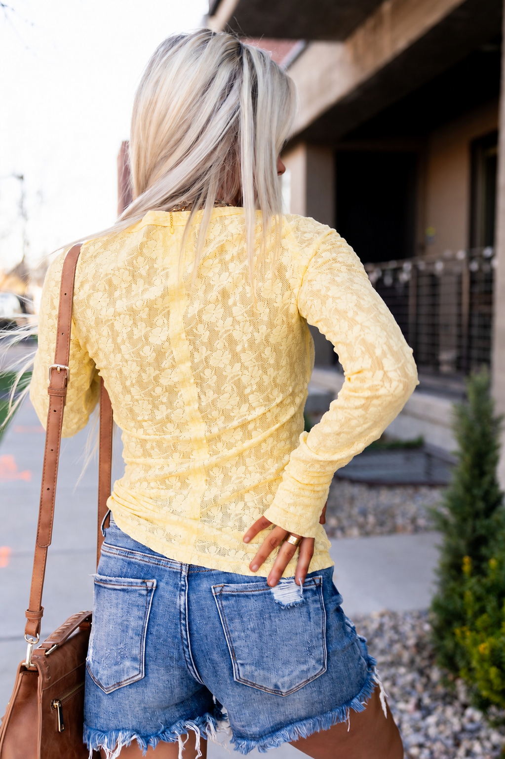 Hattie Lace Long Sleeve - Daffodil