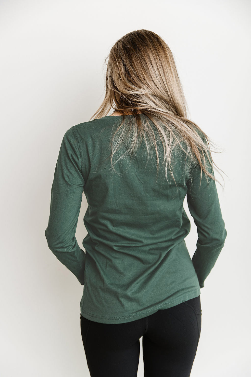 Long Sleeve VNeck Lulu Tee - Green - Mindy Mae's Marketcomfy cute hoodies