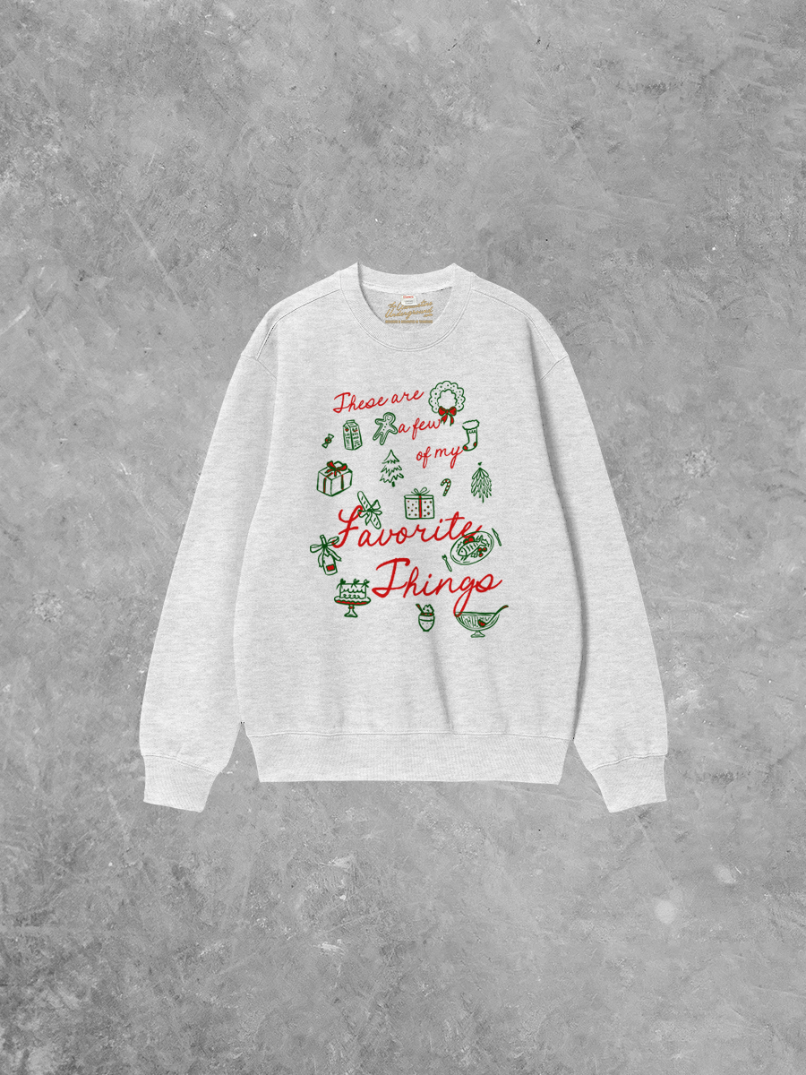 Underground Original Design: A Few of My Favorite Things, Holiday Boxy Cotton Sweatshirt
