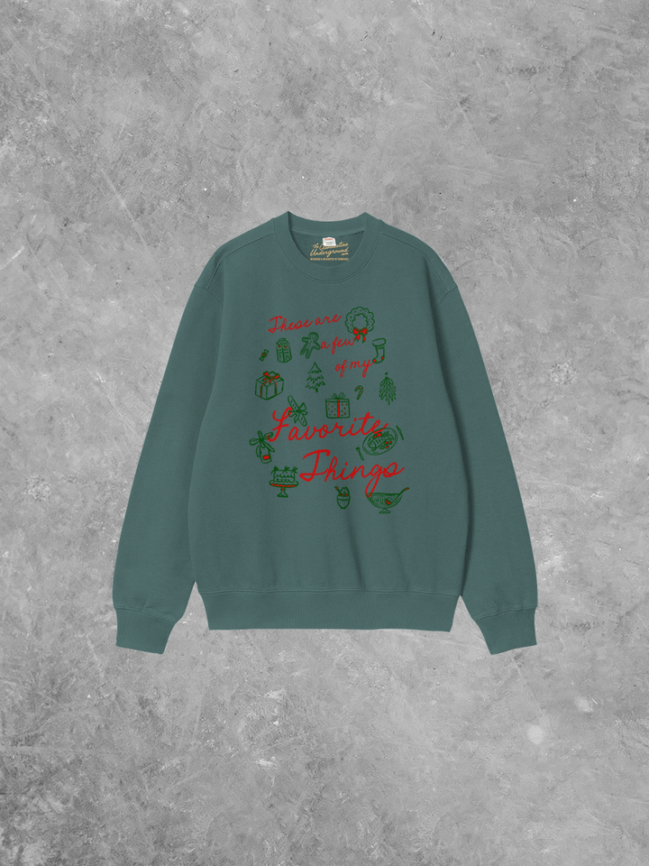 Underground Original Design: A Few of My Favorite Things, Holiday Boxy Cotton Sweatshirt