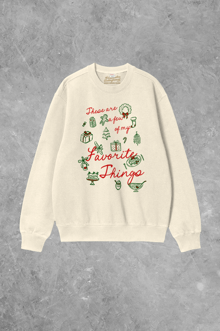 Underground Original Design: A Few of My Favorite Things, Holiday Boxy Cotton Sweatshirt