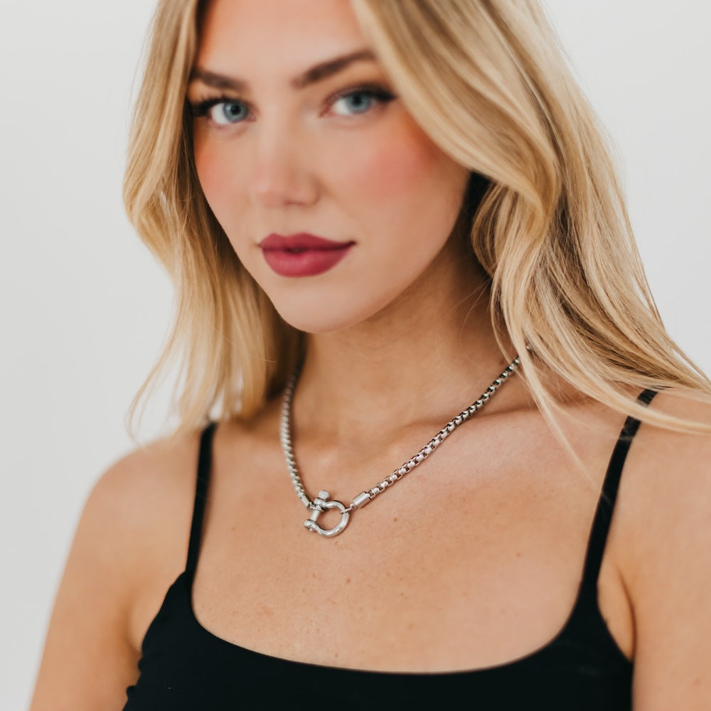 Lucky Me Horseshoe Toggle Necklace - WATERPROOF