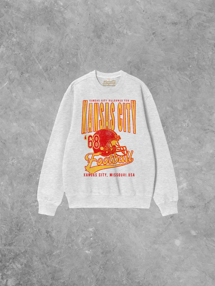 Underground Original Design: Kansas City Football Welcomes You Boxy Cotton Sweatshirt