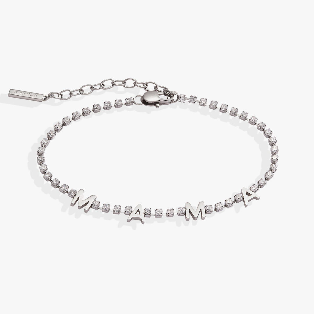 'Mama' Crystal Tennis Bracelet
