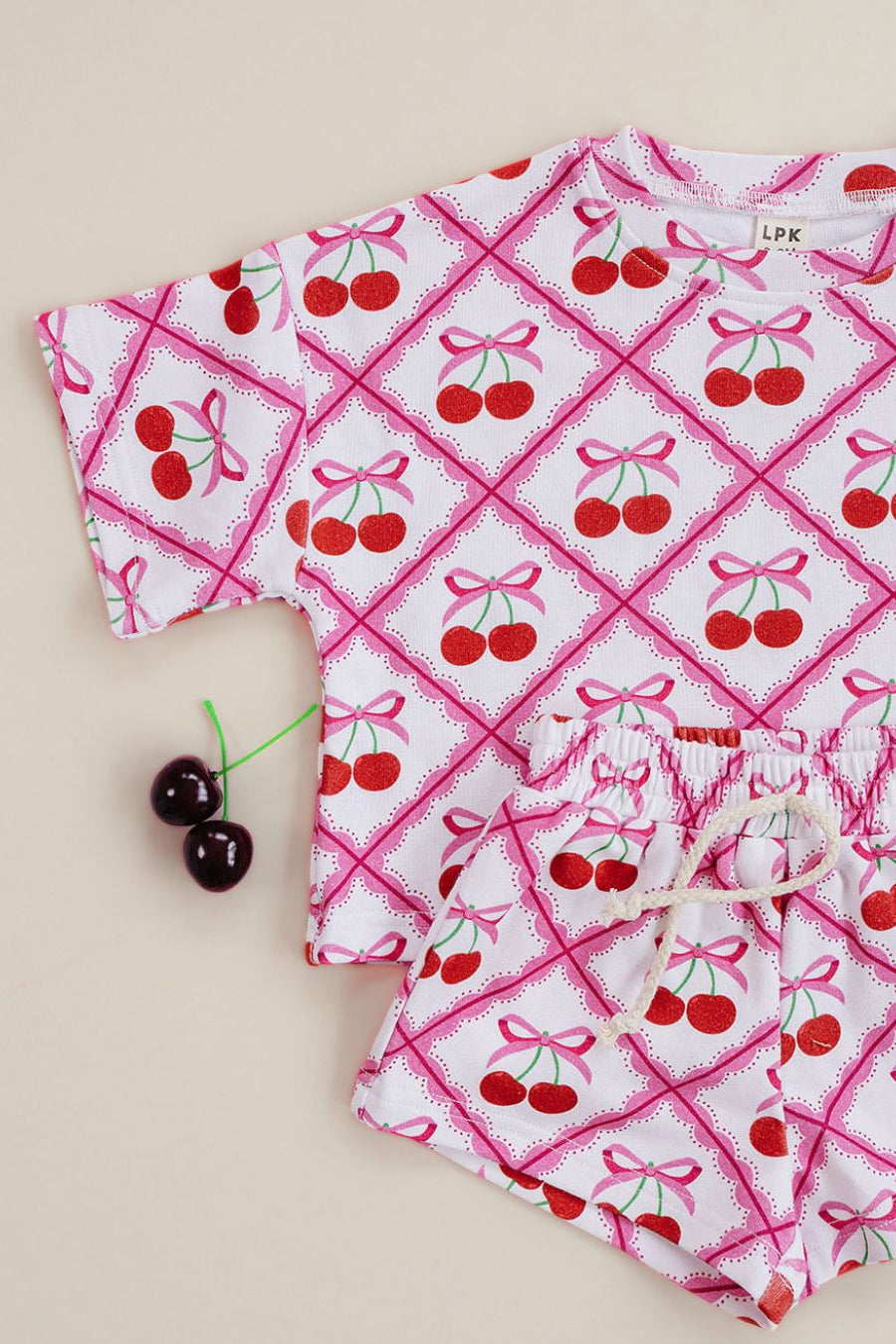 Shorts Set | Cherry Bow