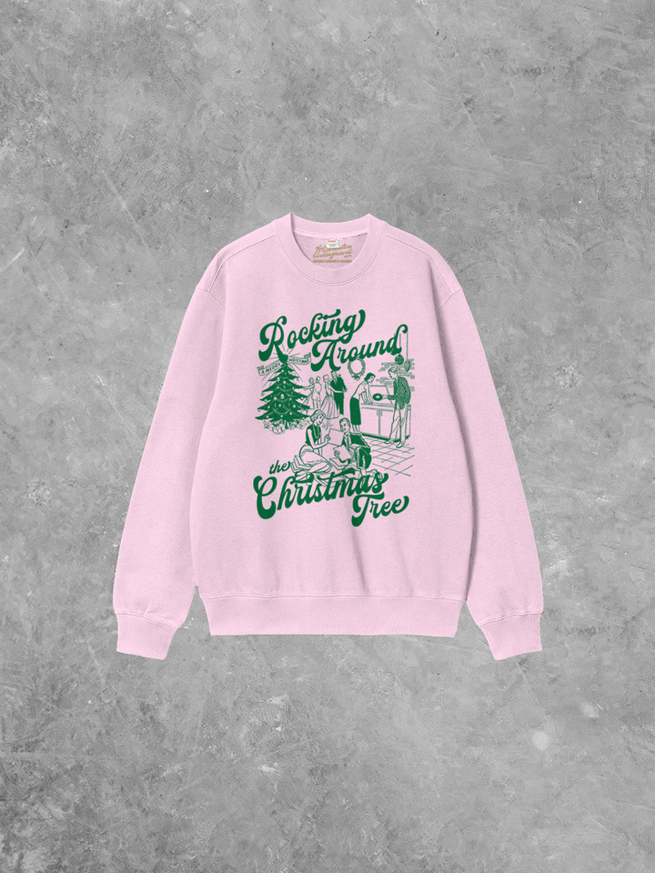 Underground Original Design: Rocking Around the Christmas Tree Boxy Cotton 90's Sweatshirt
