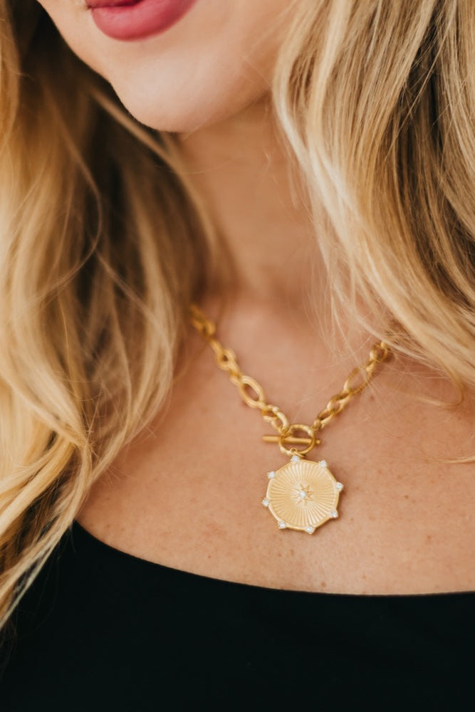 Sunburst Diamond Chain Necklace - WATERPROOF