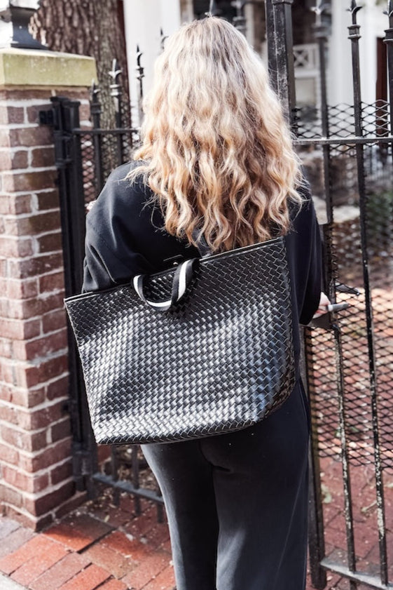 Woven Tiffany Organized Tote Bag