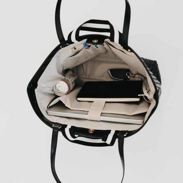 Woven Tiffany Organized Tote Bag