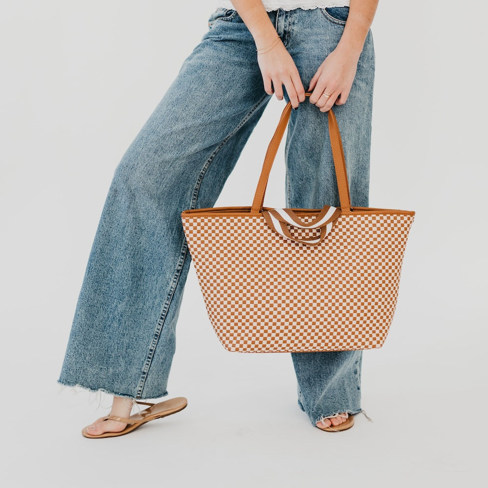 Woven Tiffany Organized Tote Bag