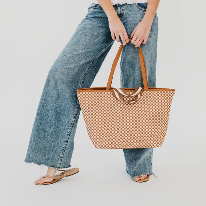 Woven Tiffany Organized Tote Bag