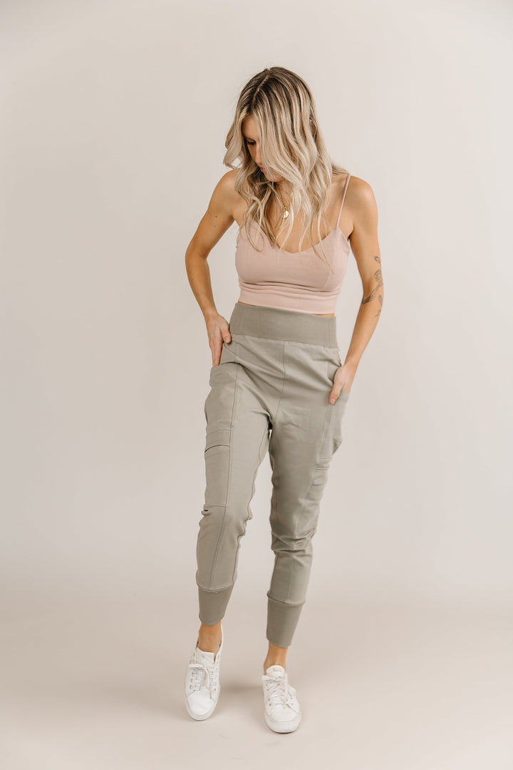 Level Up Joggers- Sage