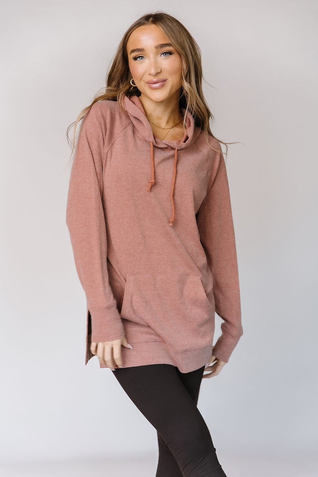 Sideslit Hoodie - Burnt Sienna