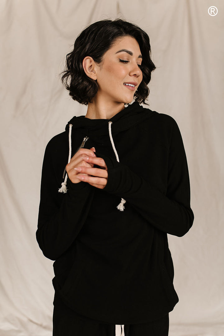 Performance Fleece DoubleHood™ Sweatshirt - Poppy Seed - Mindy Mae's Marketcomfy cute hoodies