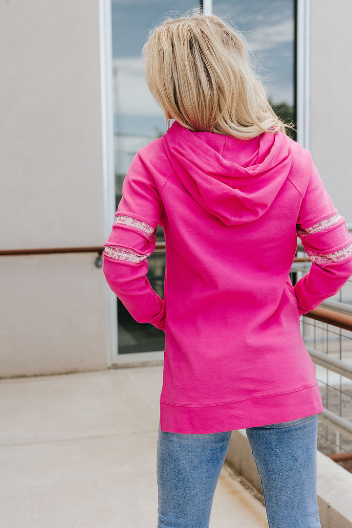 Sideslit Hoodie - Made For You- Pink