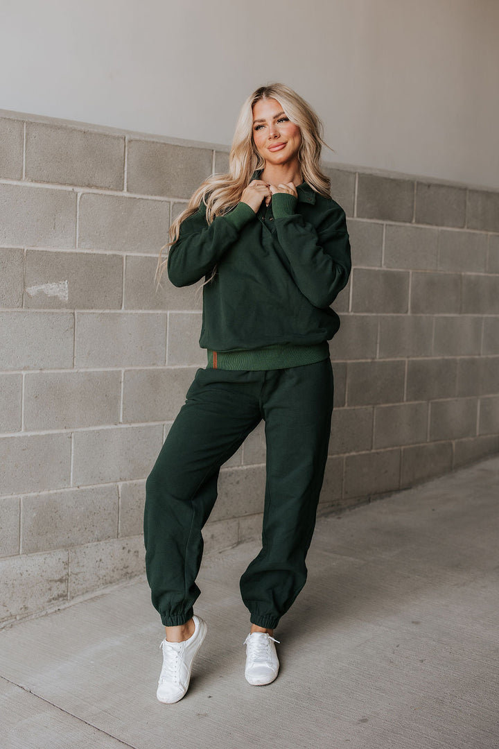 Never Better Joggers: Forest Green