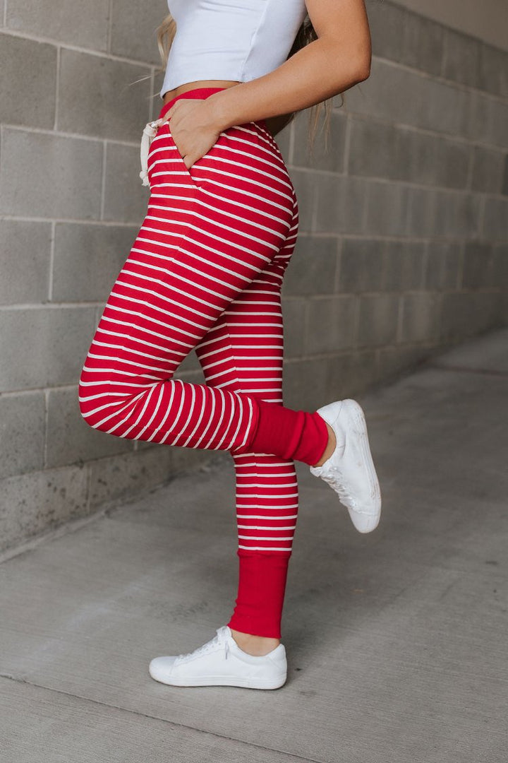 PREORDER: New & Improved Joggers- Peppermint Stripe