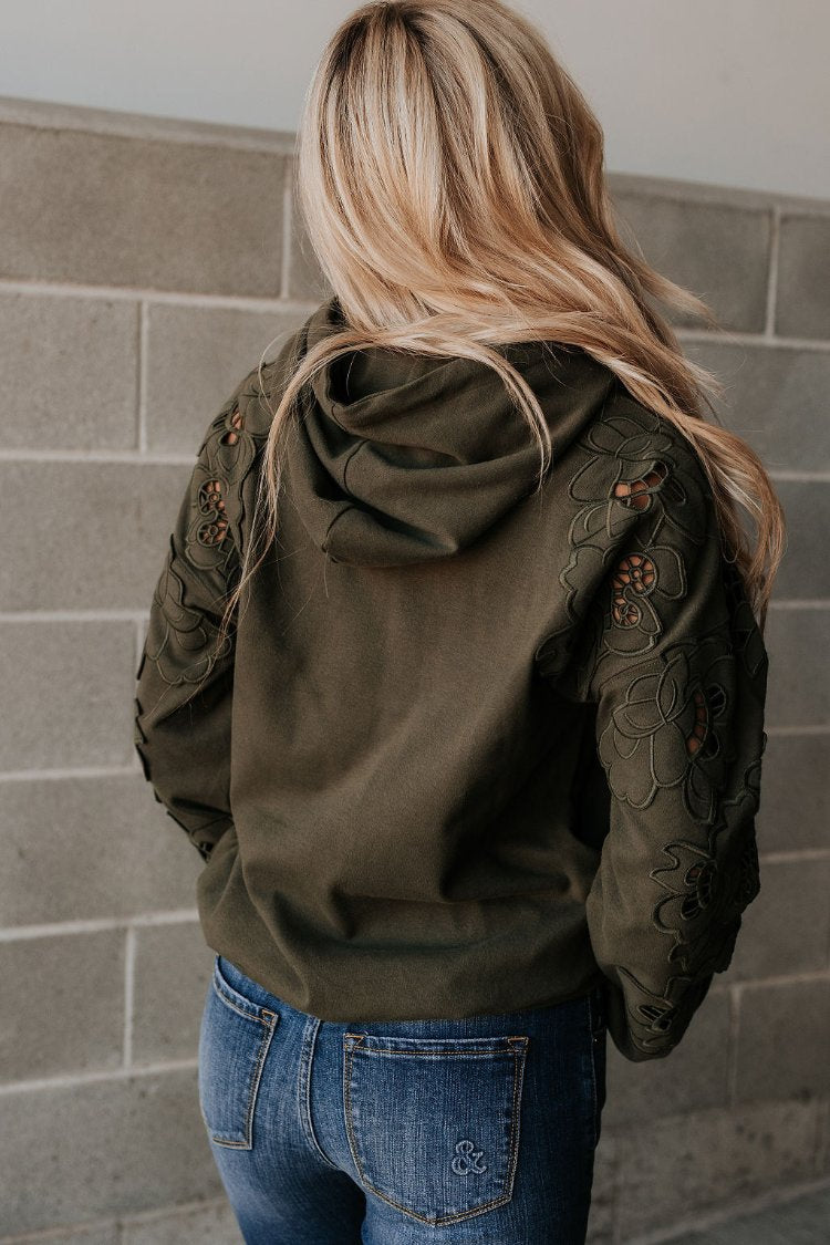 University Hoodie- Love Story Olive