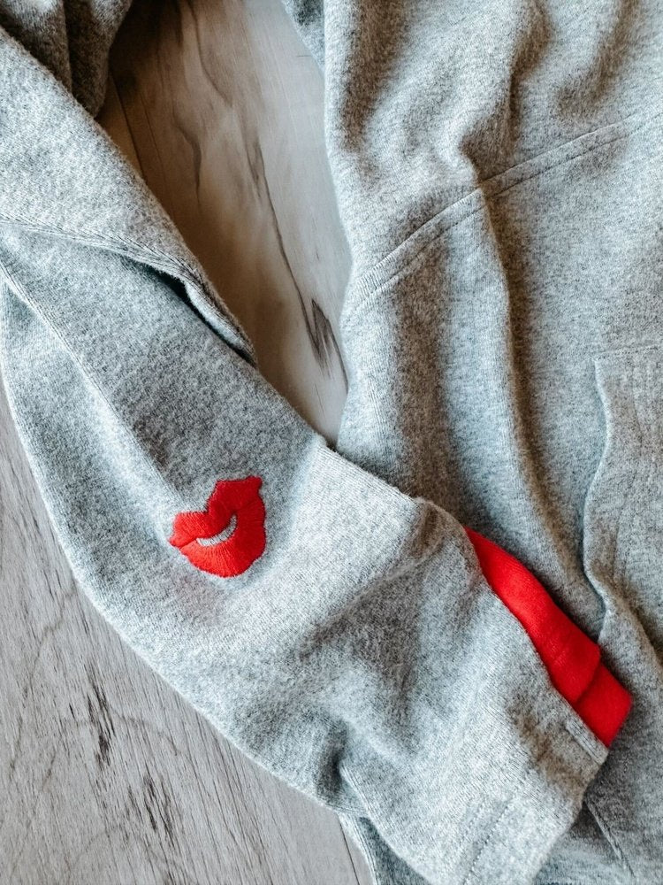 FullZip Hoodie - Hugs & Kisses - Mindy Mae's Marketcomfy cute hoodies