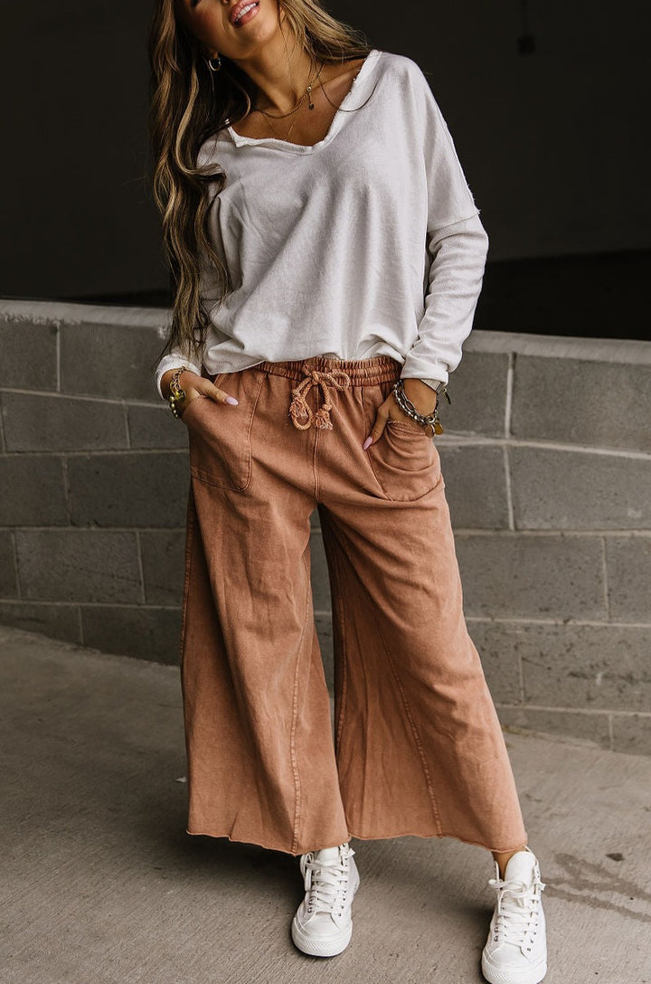 Alex Wide Leg Pants - Clay - Mindy Mae's Marketcomfy cute hoodies