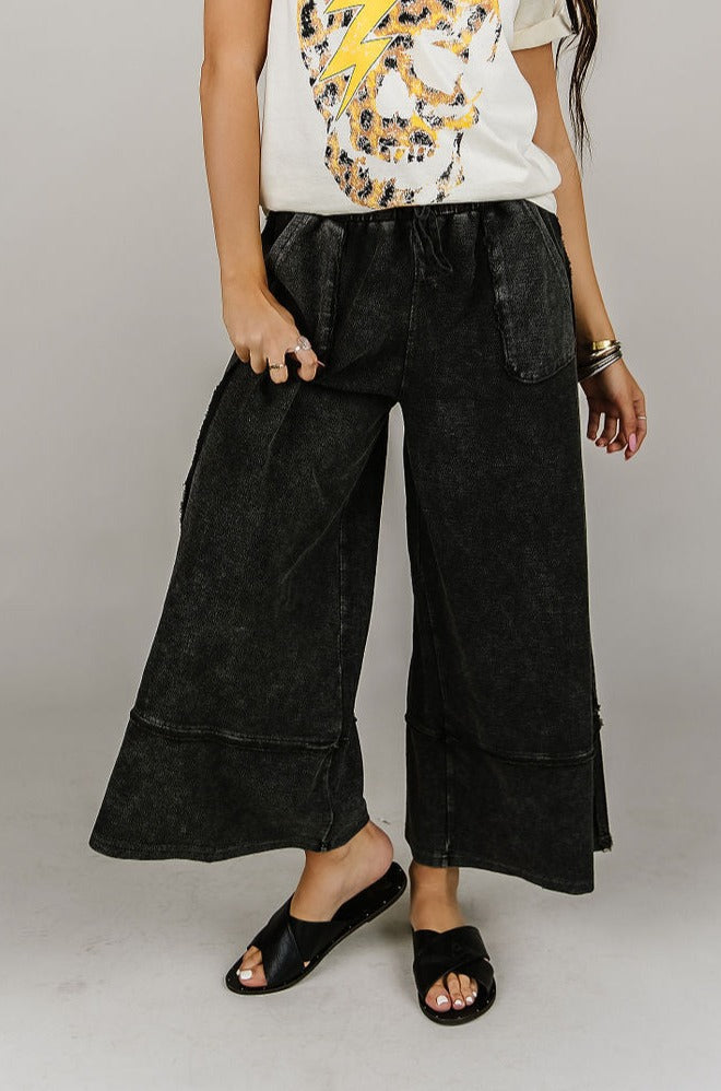 Alex Wide Leg Pants - Black - Mindy Mae's Marketcomfy cute hoodies