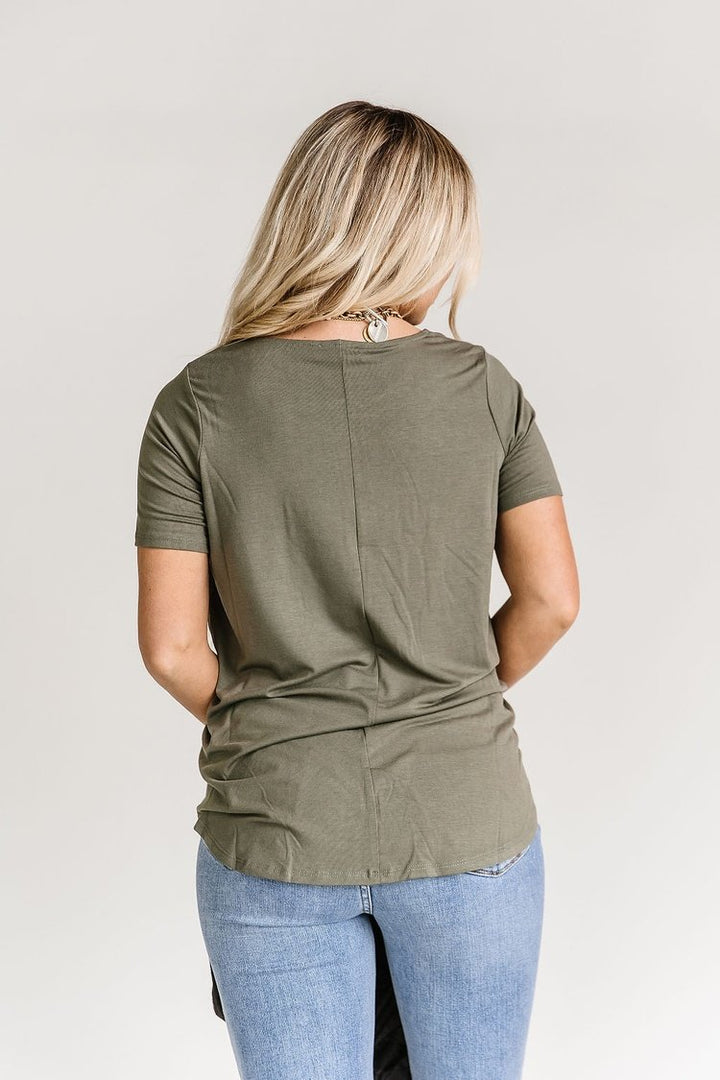 Zoe Henley Tee - Olive - Mindy Mae's Marketcomfy cute hoodies