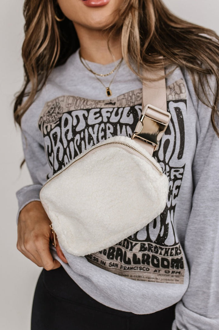 Sherpa Belt Bag - Cream - Mindy Mae's Marketcomfy cute hoodies