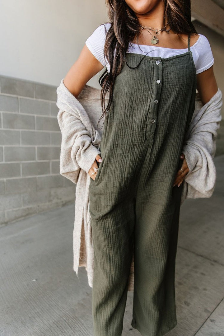 Court Henley Jumpsuit - Olive* - Mindy Mae's Marketcomfy cute hoodies