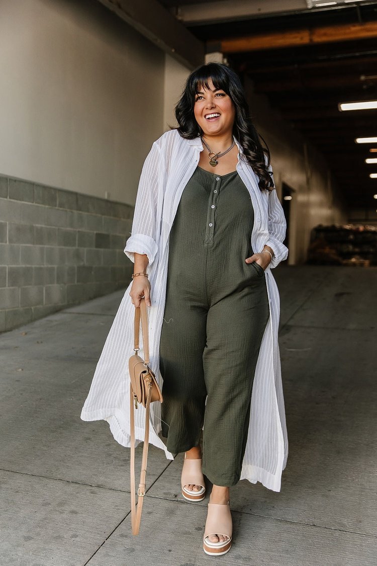 Court Henley Jumpsuit - Olive* - Mindy Mae's Marketcomfy cute hoodies