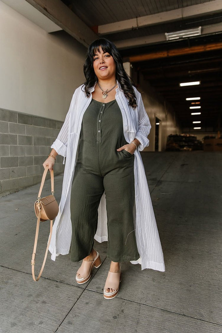 Court Henley Jumpsuit - Olive* - Mindy Mae's Marketcomfy cute hoodies