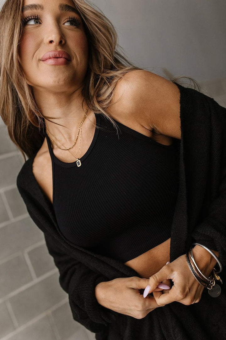 Knock Out Cropped Tank - Black - Mindy Mae's Marketcomfy cute hoodies
