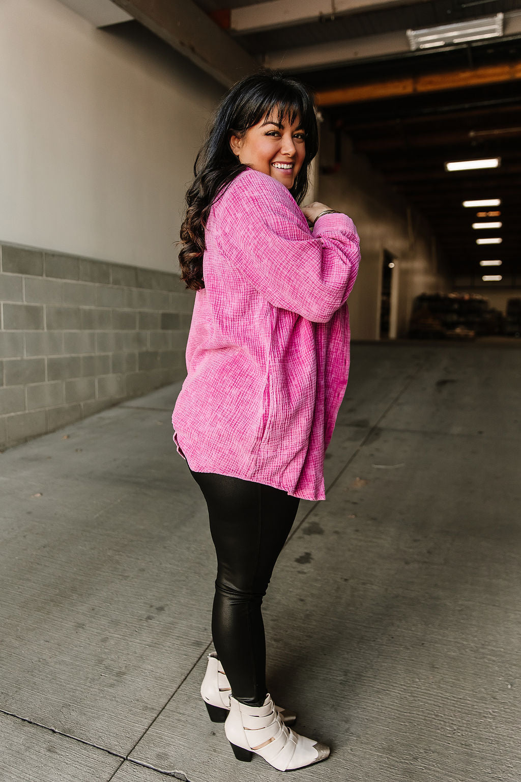 Wes Button Down Top - Fuchsia - Mindy Mae's Marketcomfy cute hoodies