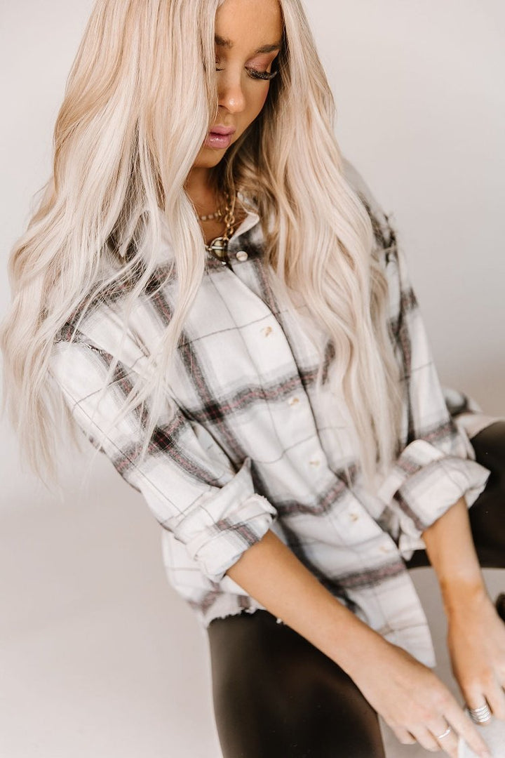 Vintage Plaid Button Down - Mindy Mae's Marketcomfy cute hoodies