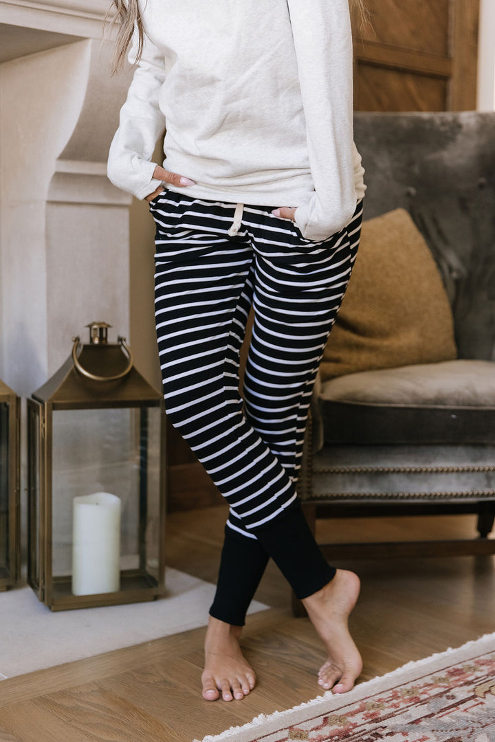 New & Improved Joggers - Black Stripe - Mindy Mae's Marketcomfy cute hoodies