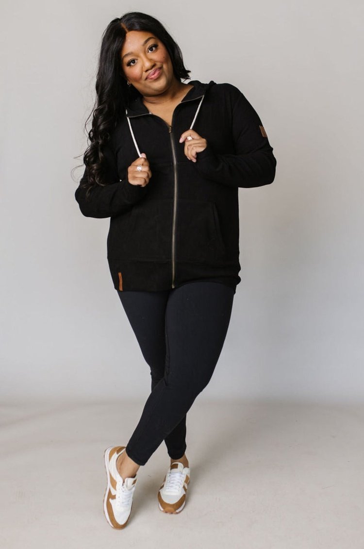 FullZip Hoodie - Onyx - Mindy Mae's Marketcomfy cute hoodies