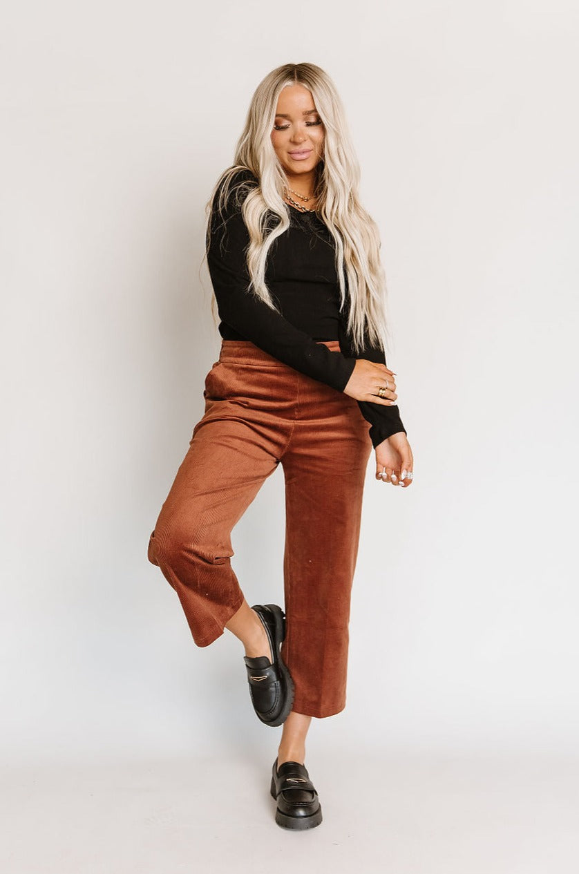 Jada Corduroy Crops - Mocha