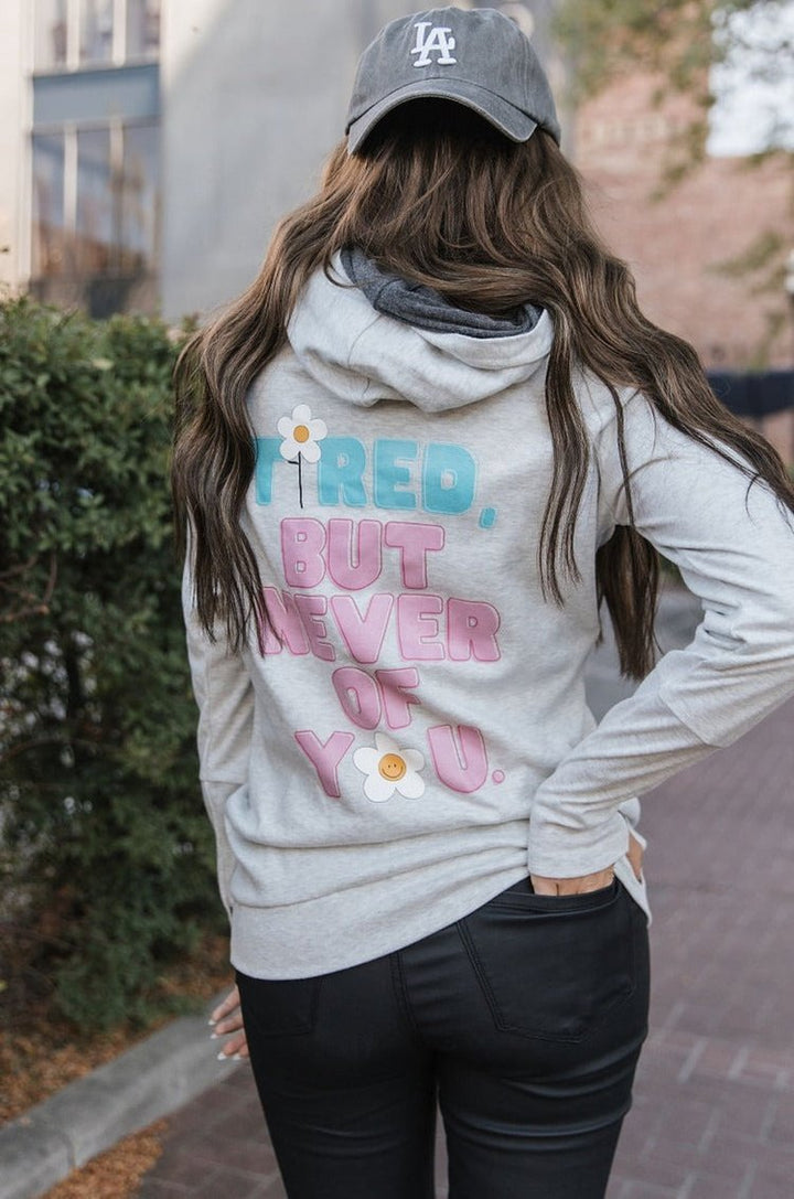 Comfortable Graphic Hoodie with Saying on Back