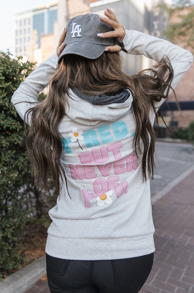 Comfortable Graphic Hoodie with Saying on Back