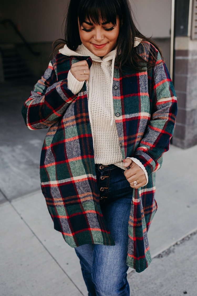 Hollie Flannel Jacket - Mindy Mae's Marketcomfy cute hoodies