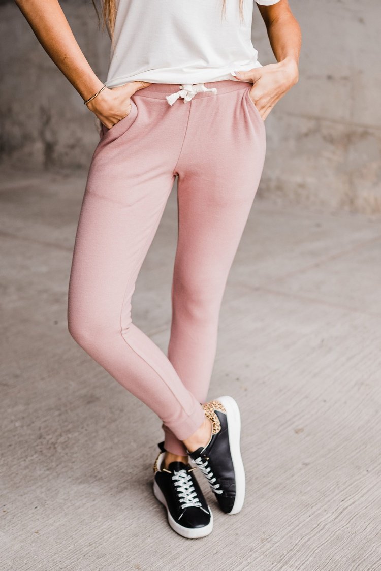 Performance Fleece Joggers - Rose Pink - Mindy Mae's Marketcomfy cute hoodies