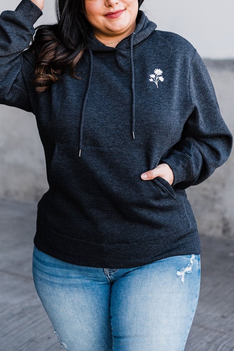 Embroidered Daisy Hoodie - Mindy Mae's Marketcomfy cute hoodies