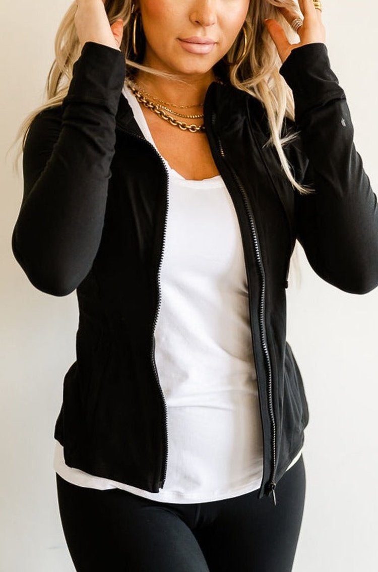 Goal Getter Jacket - Black - Mindy Mae's Marketcomfy cute hoodies
