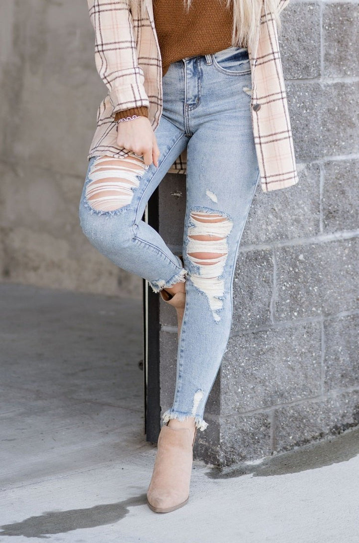 Blaine Distressed Skinny Jeans - Mindy Mae's Marketcomfy cute hoodies